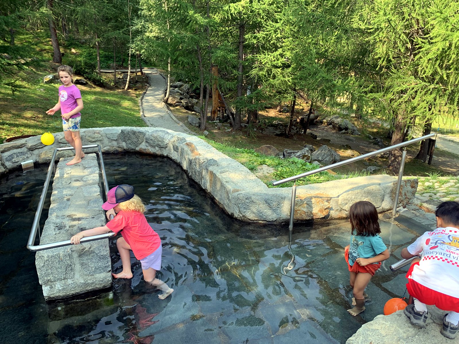 Little Explorers playing in a mountain stream